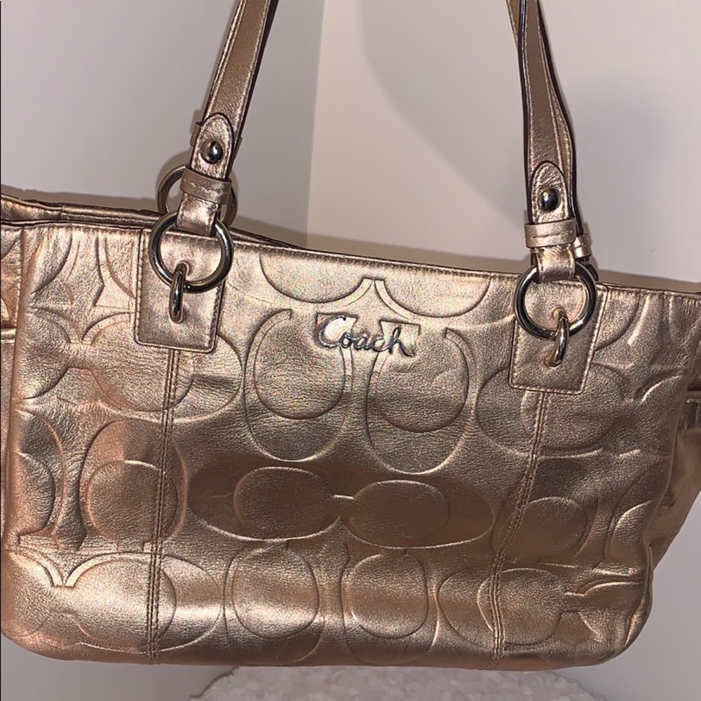 Authentic Coach Bag - Rose Gold